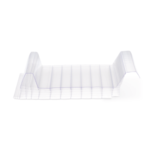 Clear trapezoidal polycarbonate panel